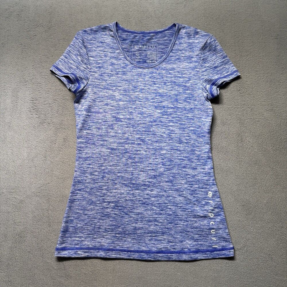 Rip Curl Search Womens Small UV Protection Top Rash Guard Blue Surf Swim T Shirt